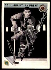 1991-92 Ultimate Original 6 Signed #15 Dollard St. Laurent Autographed Card