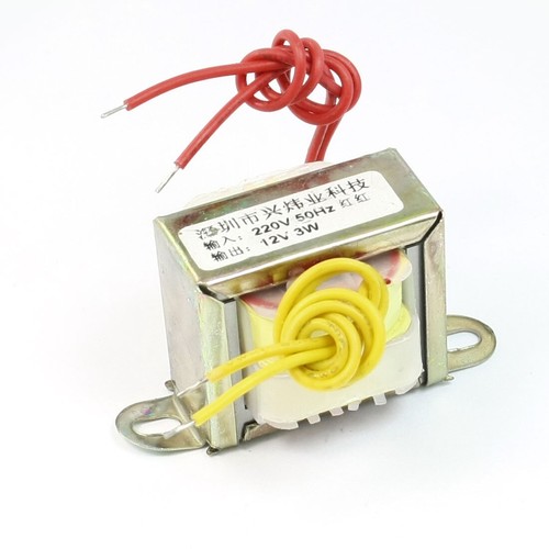 220V 50Hz à 12V 3W sortie base AE Transformateur puissance monophasé
