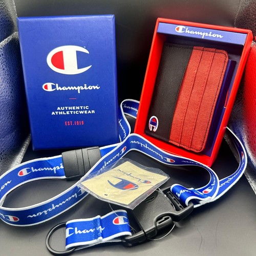 Champion Authentic Athleticwear schwarz & grau Polyester Kartenetui Geldbörse - Bild 12 von 14