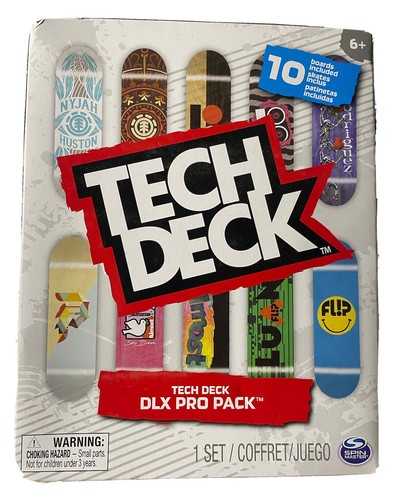 Tech Deck DLX Pro Pack 10 Boards Skateboards Fingerboards Age 6+ Spin Master