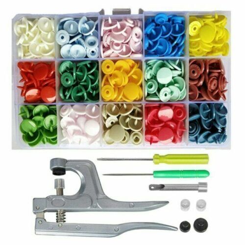 150/360pc T5 Plastic Snap Buttons Sewing Press Poppers Resin Snap Fasteners Tool - Picture 15 of 17