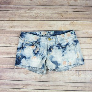 multi colored jean shorts