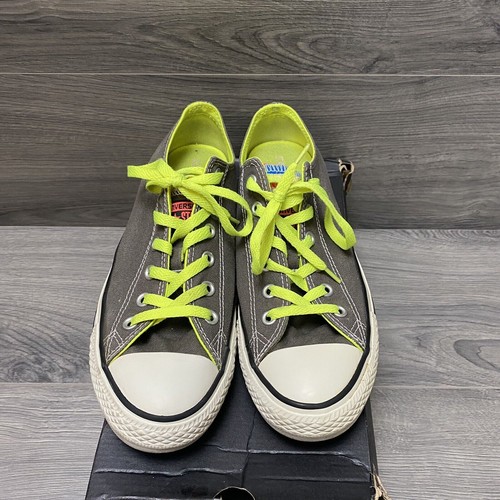 Converse Neon Colored Multiple Rainbow Tongues Low Top Sneakers - Men 8 Women 10 - Picture 3 of 12