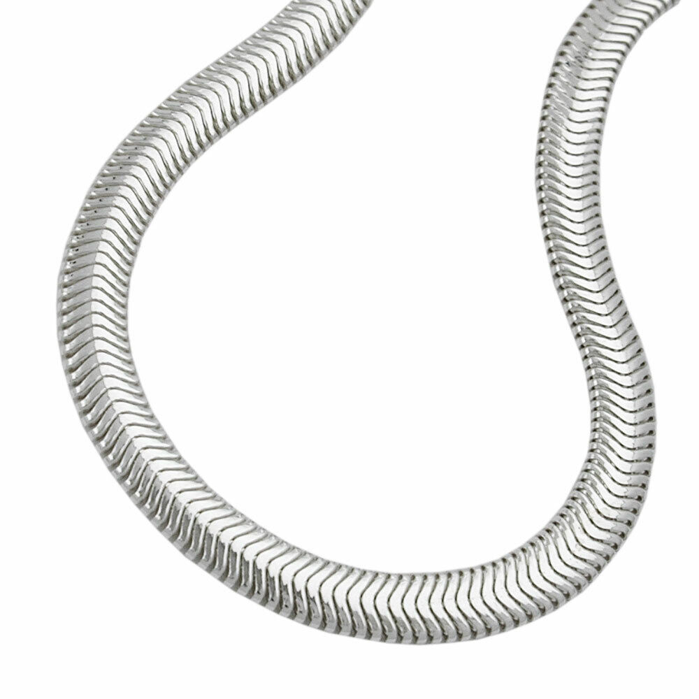 6x2mm Catena Groumette Collana Catena, Piatto, silver 925, 42cm, women 6x2mm Catena Groumette Collana Catena, Piatto, silver 925, 42cm, women