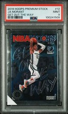 2019 PANINI HOOPS PREMIUM STOCK GET OUT THE WAY #12 JA MORANT ROOKIE RC PSA 9