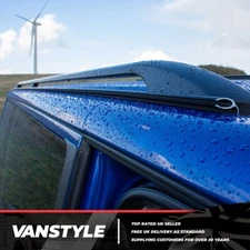 FOR SWB FORD TRANSIT CUSTOM VANSTYLE CAMPER DAYVAN AWNING RAIL C-TRACK BLACK