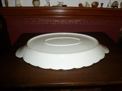 FABULOUS THEORORE HAVILAND PORCELAIN PLATTER...BLUE, PURPLE, GREEN ON WHITE - Picture 9 of 9