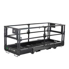 Titan Attachments 4' x 9' 8" Mesh Telehandler Work Platform, Safety Man Basket