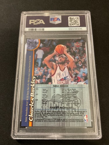 CHARLES BARKLEY~1998 Topps Chrome FINEST w coating! ~ PSA 7 Near MINT - Picture 2 of 2