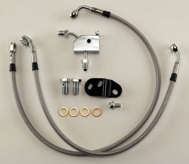 Midwest 3 Stainless Braided Custom Brake Line Kit For Rear FLH / FLHT 19972007 eBay