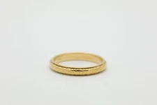 Vintage Solid 18K Yellow Gold Wedding Band w/ Milgrain Edge, Size 8.0