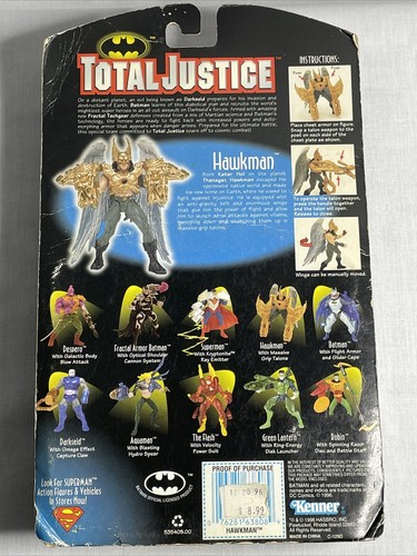 Hawkman Action Figure Toy with Massive Grip Talons Total Justice - Picture 6 of 8