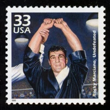 #3187k 33c Rocky Marciano, Mint **ANY 5=FREE SHIPPING**