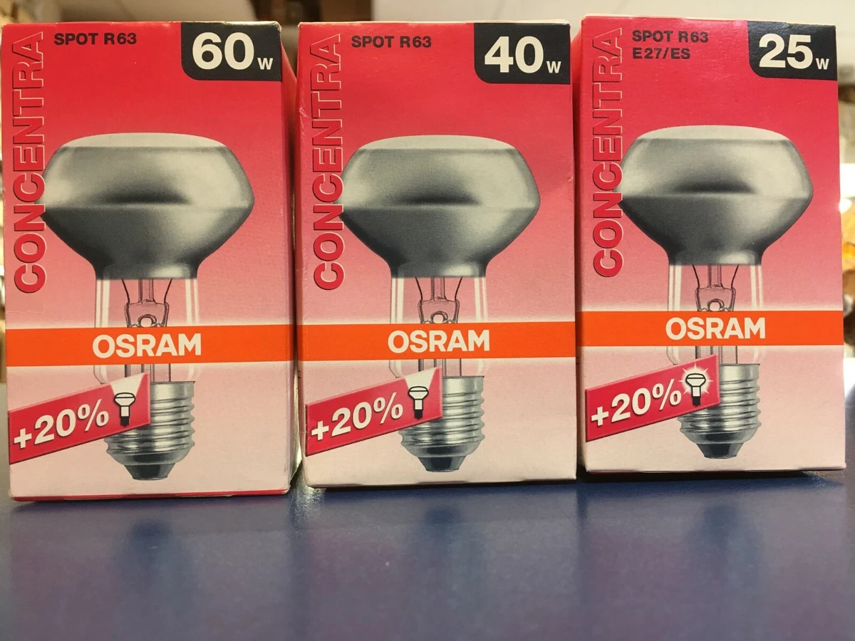 OSRAM Radium Concentra R63 Spot E27 Es 230V Sp 25W 40W 60W Lamp