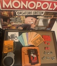 Hasbro Monopoly Game Cheaters Edition Board Game Used 2017