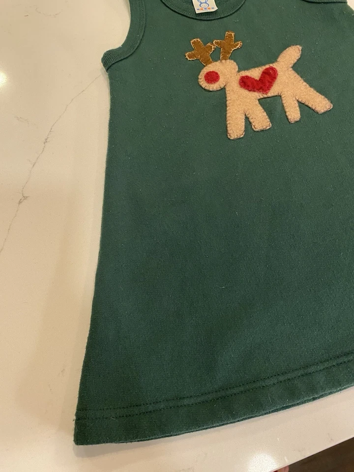 Rabbit Skins Toddler Dress, Size 2, Christmas Reindeer, Good preowned - Image 3 of 4