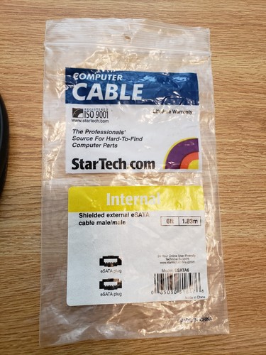 StarTech 6' 1.83m Long Shielded External eSATA Plug Cable M/M Male ESATA6 - Picture 4 of 6
