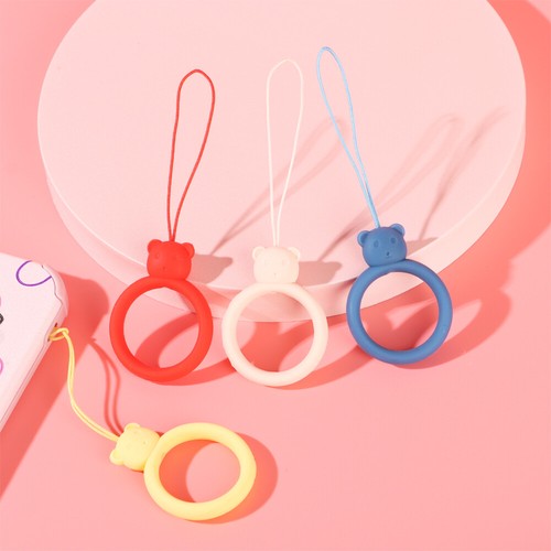 Earphone Protective Case Silicone Ring Pendant Mobile Phone Lanyard Anti-Lost - Zdjęcie 4 z 8