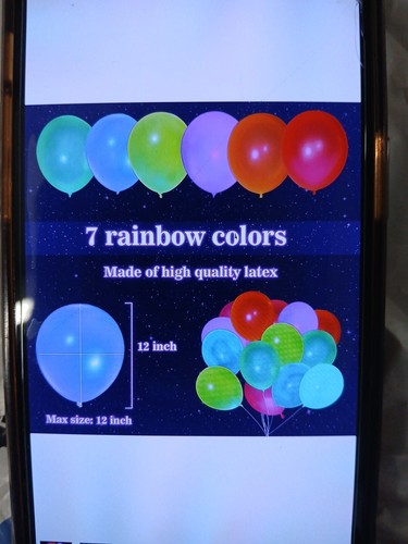 UV Neon Light Balloons 110Pc - Picture 2 of 6
