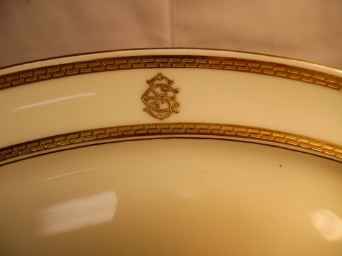 3 Minton R Briggs Boston Bone China Gold Encrusted Band Oval Platters - 10" - Picture 5 of 8