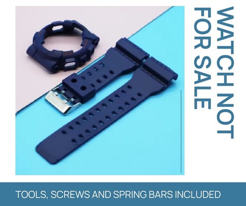 Replacement Green Red Orange Blue Case & Strap Casio for GA-100 Series NO WATCH - Picture 7 of 10