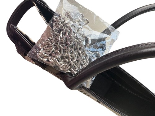 Vintage Burberry Nova Check Canvas Leather Tote Handbag Brown A4 - US Shipper - Picture 16 of 16