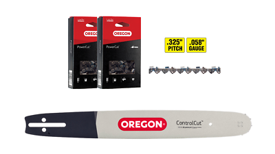 #ad Homelite 250 252 290 300 340 13quot; Bar amp; 2 Chains 138PXLBK095 21LPX056G 2 $97.92