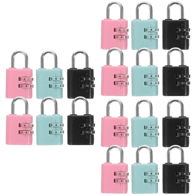 18 Pcs Daily Use Portable Plastic Lock Compact Lock Pad Lock for Outdoor 18 Pcs Daily Use Portable Plastic Lock Compact Lock Pad Lock for Outdoor