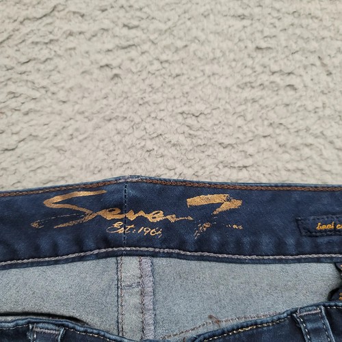 Seven 7 Jeans Womens 31 Blue Denim Boot Cut Low Rise Denim Pocket Distressed - Bild 16 von 21
