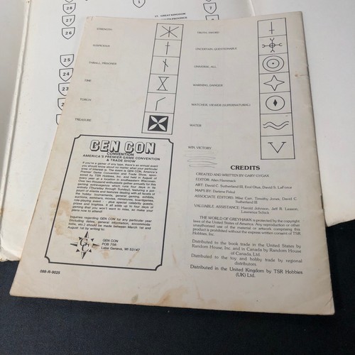TSR 1980 AD&D The World of Greyhawk Fantasy World Setting Folio BOTH MAPS - Picture 12 of 16