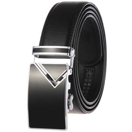 Fashion Men's Real Leather Belt Automatic Buckle Belt High Quality Waist Strap - Bild 2 von 12