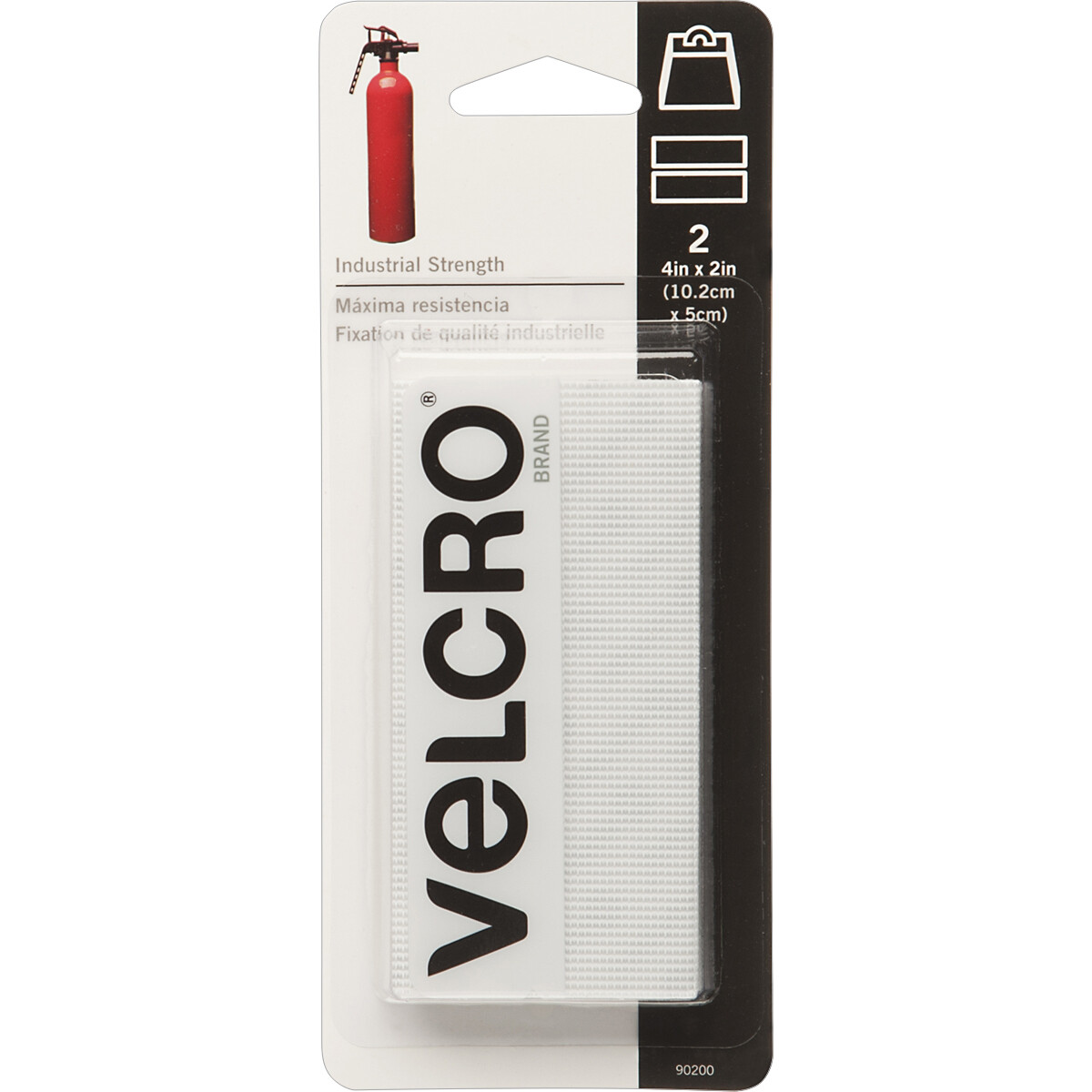 VELCRO Brand 2x4 Industrial Strength Heavy Duty Strips for Indoor Outdoor Use 4ft-image