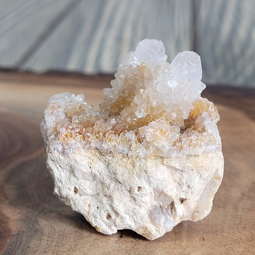 Fairy Spirit Quartz Golden Healer Twin Point Crystal 39g Druzy Cluster S Africa - Picture 7 of 14