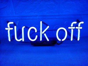 Details About New Fvck Off Blue Neon Sign Light Lamp Display 14 Decor Artwork Bedroom Glass