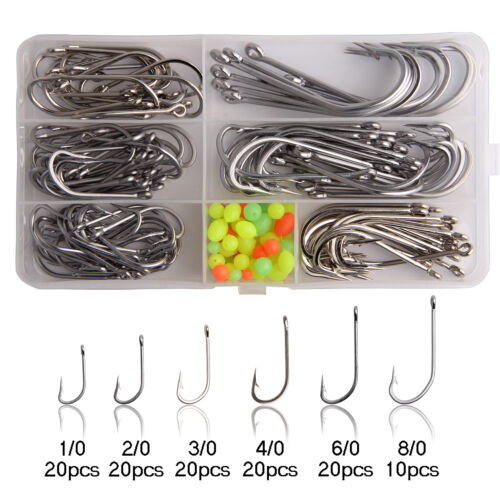 40pcs Saltwater Fishing Hooks Stainless Steel 34007 O'shaughnessy Forged Hook - Picture 24 of 29