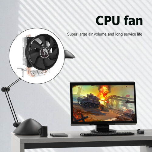 Dual Heat Pipes CPU Cooler DC 12V Desktop CPU Cooling Fan for Intel/AMD - Afbeelding 6 van 8