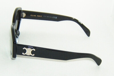 サングラス Celine Sunglasses CL40238U 01A Oval Triumph Frames CELINE TRIOMPHE CL40238U 01A BLACK GREY OVAL CAT EYE
