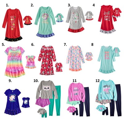Dollie /& Me Girl 6-10 and Doll Matching Nightgown Pajama Clothes American Girls