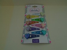 New Set Of 8 Toddlers/Baby Head Hair Clips Mermaid Scales Hearts Girls