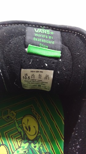 Vans Vert Pro Sk8-Hi Jeff Grosso Alien Green Men's Skateboarding Shoes Size 10.5 - Picture 7 of 9