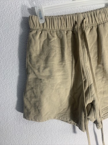 Mnml Sweat Shorts Mens Small Tan Drawstring Lounge Heavyweight - Picture 2 of 5