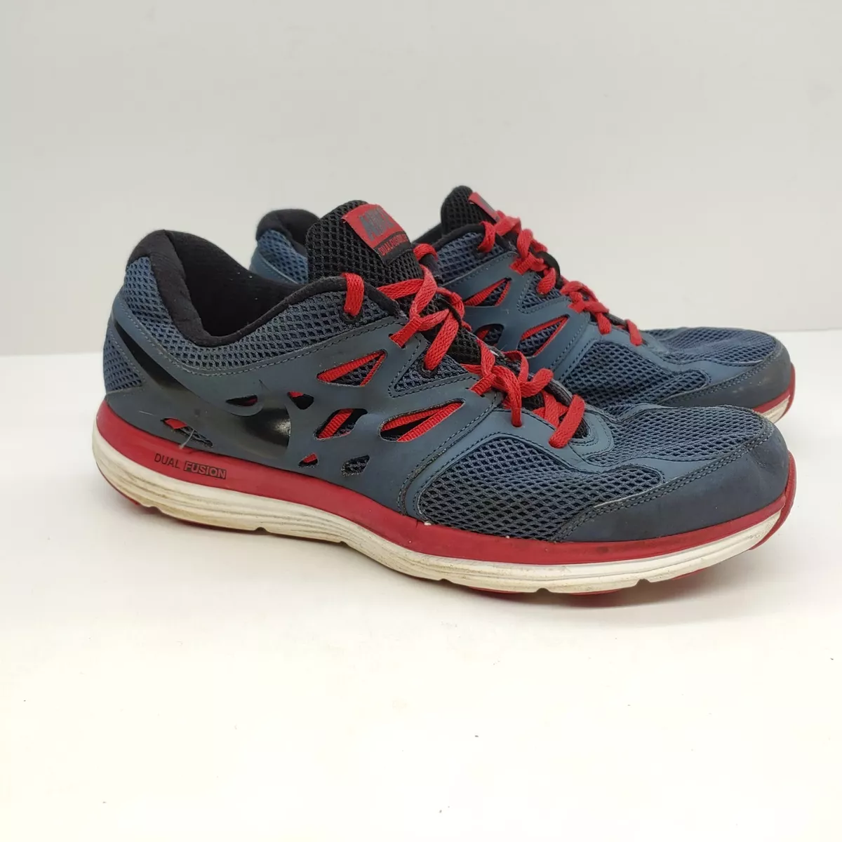 Lima Brillar Impresión Nike Dual Fusion Lite Athletic Running Shoes Gray Red Men&#039;s Size 10.5  599513-400 | eBay