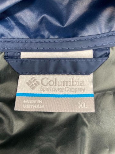 NEW Columbia Flash Forward Windbreaker LS Hooded Full Zip Grey Navy Men's XL - Picture 8 of 10