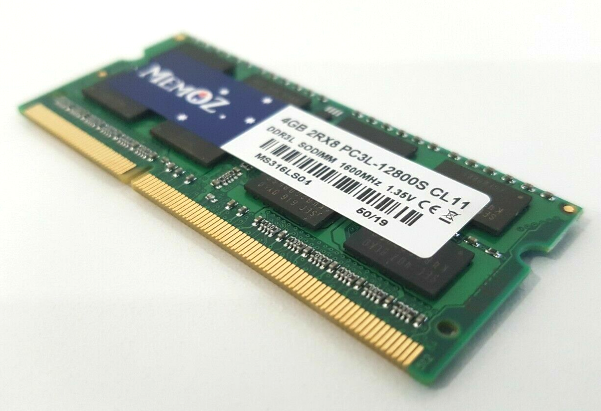 RAM SODIMM 4Go DDR3L - PC3L-12800S (DDR3-1600) - Pour Ordinateur Portable - Occasion