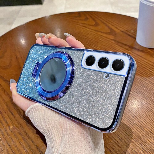 Glitter Phone Case Mirror Bracket For Samsung Galaxy A15 5G A16 A54 Shockproof - 第 13/15 張圖片