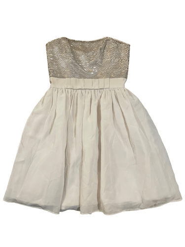 Ted Baker London Creme & Silber Pailletten Abendkleid Abiball Cocktail Hochzeit Gr.  - Bild 3 von 10
