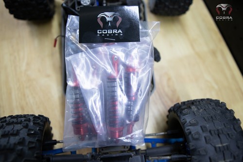 Traxxas SLASH Aluminum BIG BORE Front and Rear Adjustable Shock 4X4 2WD 4WD RED - Picture 9 of 9