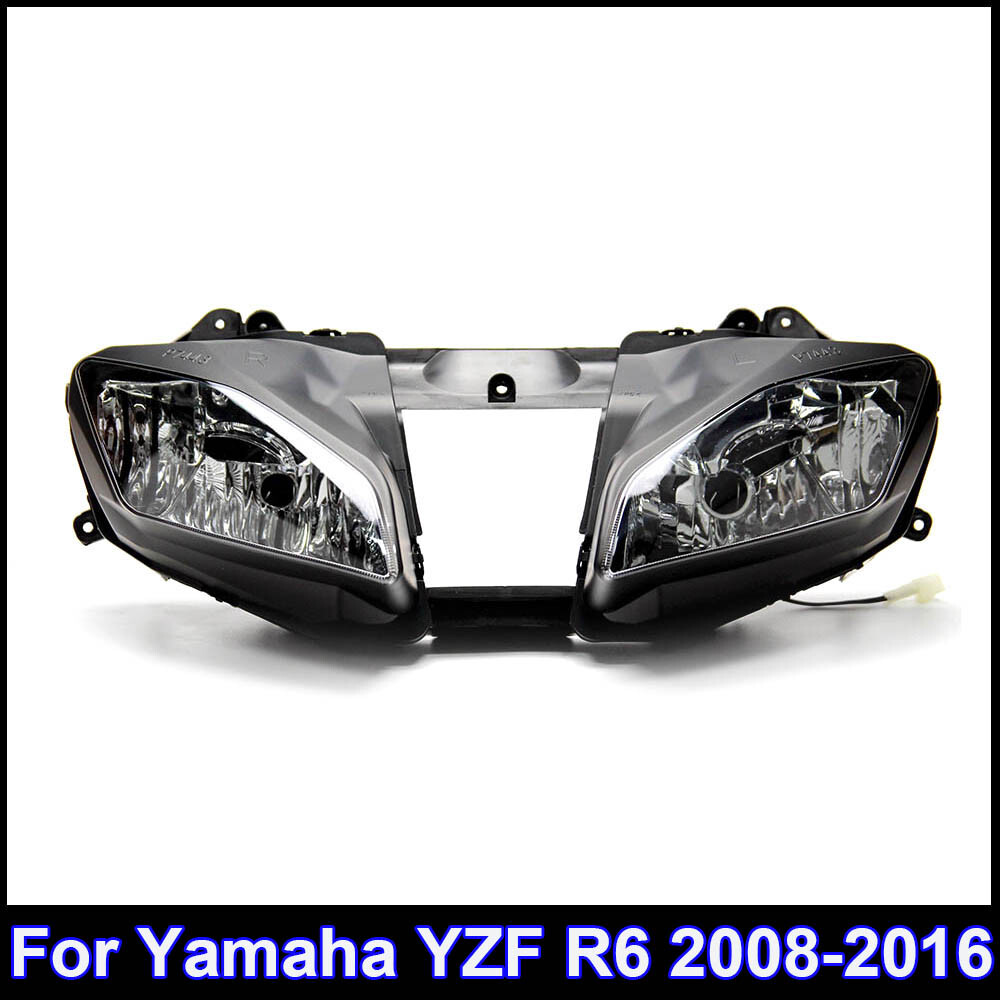 YZF R6 Clear Headlight Head Light Lamp Assembly For Yamaha