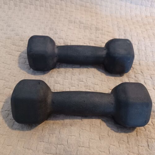 York Neoprene Hex Dumbbells Hand Weights Home Training Gym Fitness 2 kg Pair - Picture 3 of 8