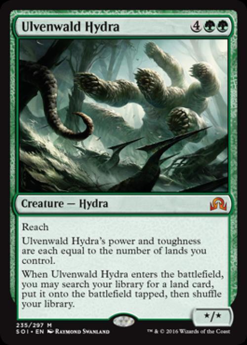 Ulvenwald Hydra 1x FOIL SOI MTG Shadows Over Innistrad Mythic MINT green Ulvenwald Hydra 1x FOIL SOI MTG Shadows Over Innistrad Mythic MINT green